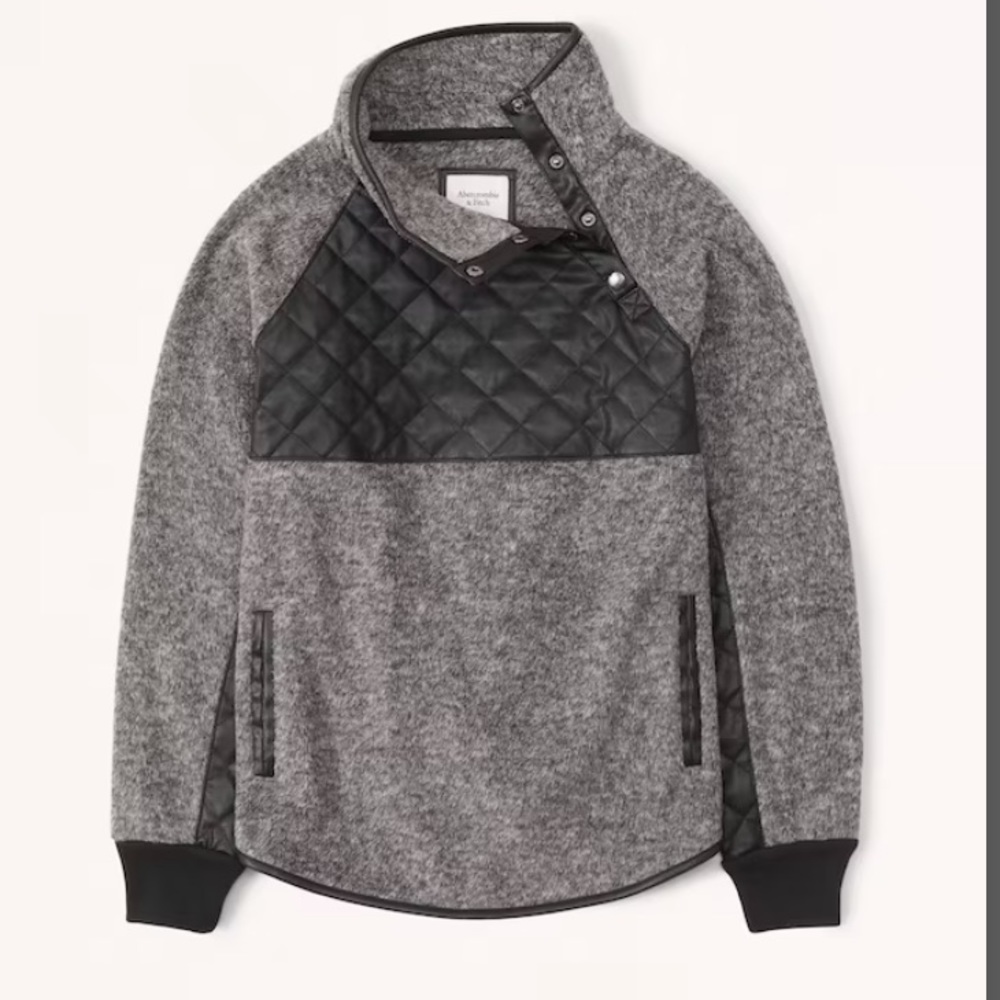Abercrombie Asymmetrical Snap-Up Fleece
